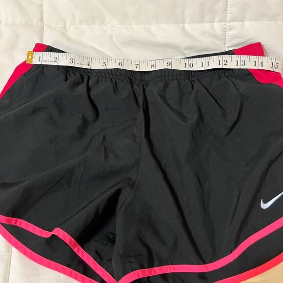 Nike Dri-fit womens black/pink sports athletic running shorts lined size L - Picture 4 of 8